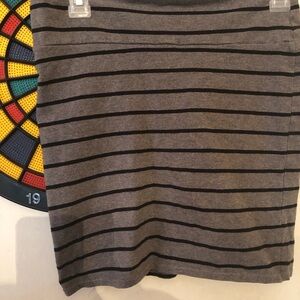 Striped Gray and Black Women's Skirt